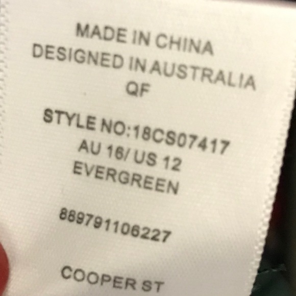 Cooper St Dress Whimsical Fairy Size 12 Lucille Green Chiffon Sleeveless Midi - Picture 9 of 9